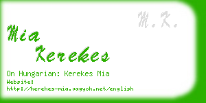 mia kerekes business card